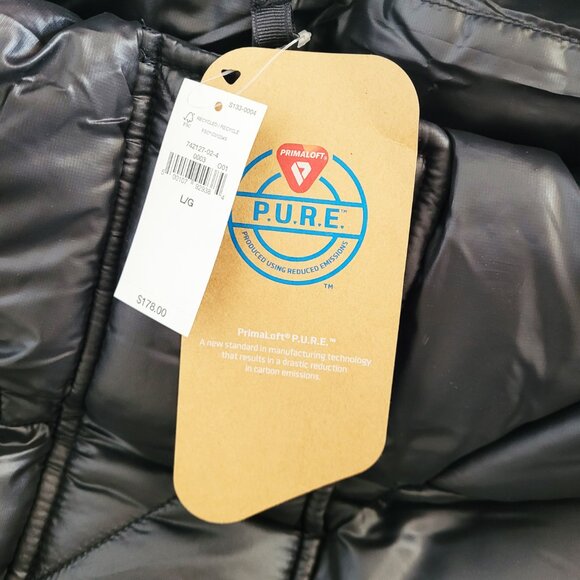 Gap Big Puff Cropped Black PrimaLoft Jacket BNWT - Size Large - Picture 5 of 15